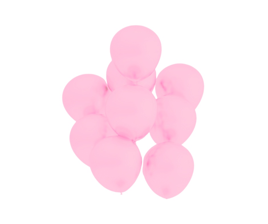 Světlerůžové malé dekorační balónky