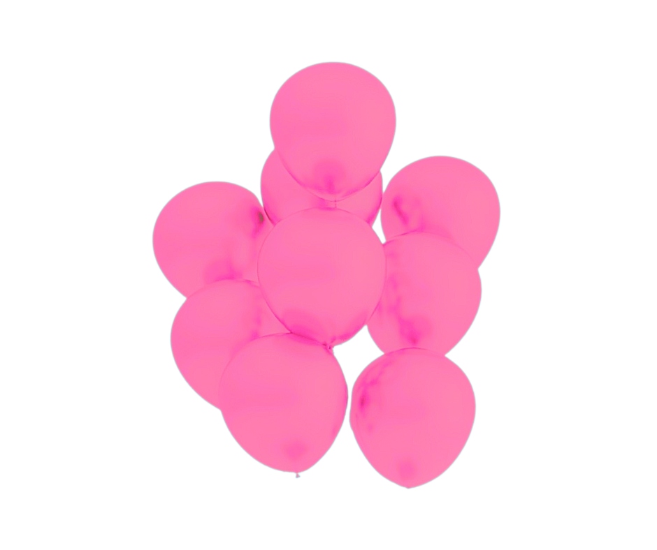 Tmavěrůžový malý dekorační balónek