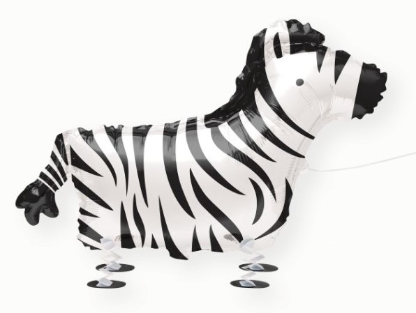 Zebra chodící balónek 76 cm