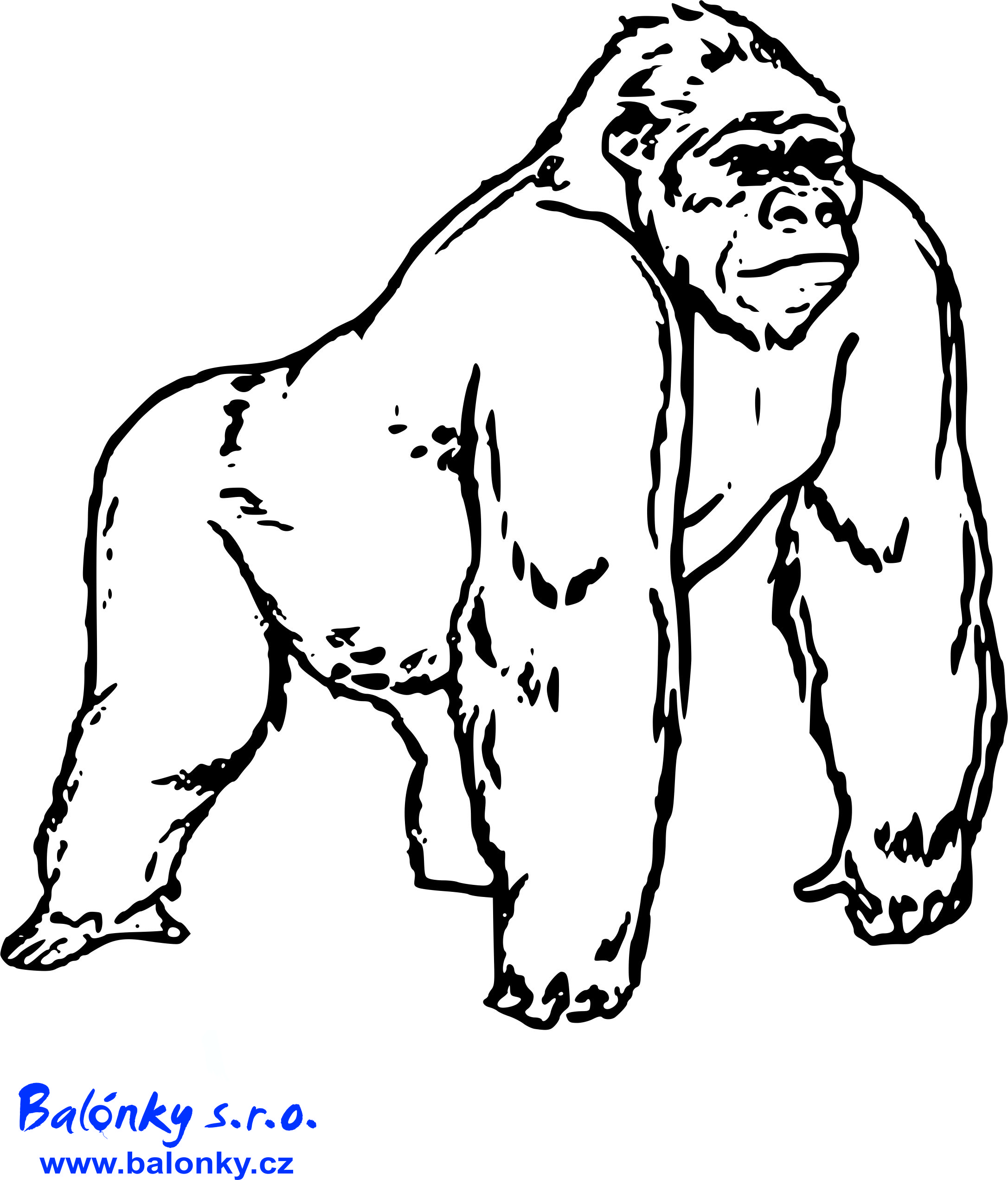 Раскраски для мальчиков горилла
