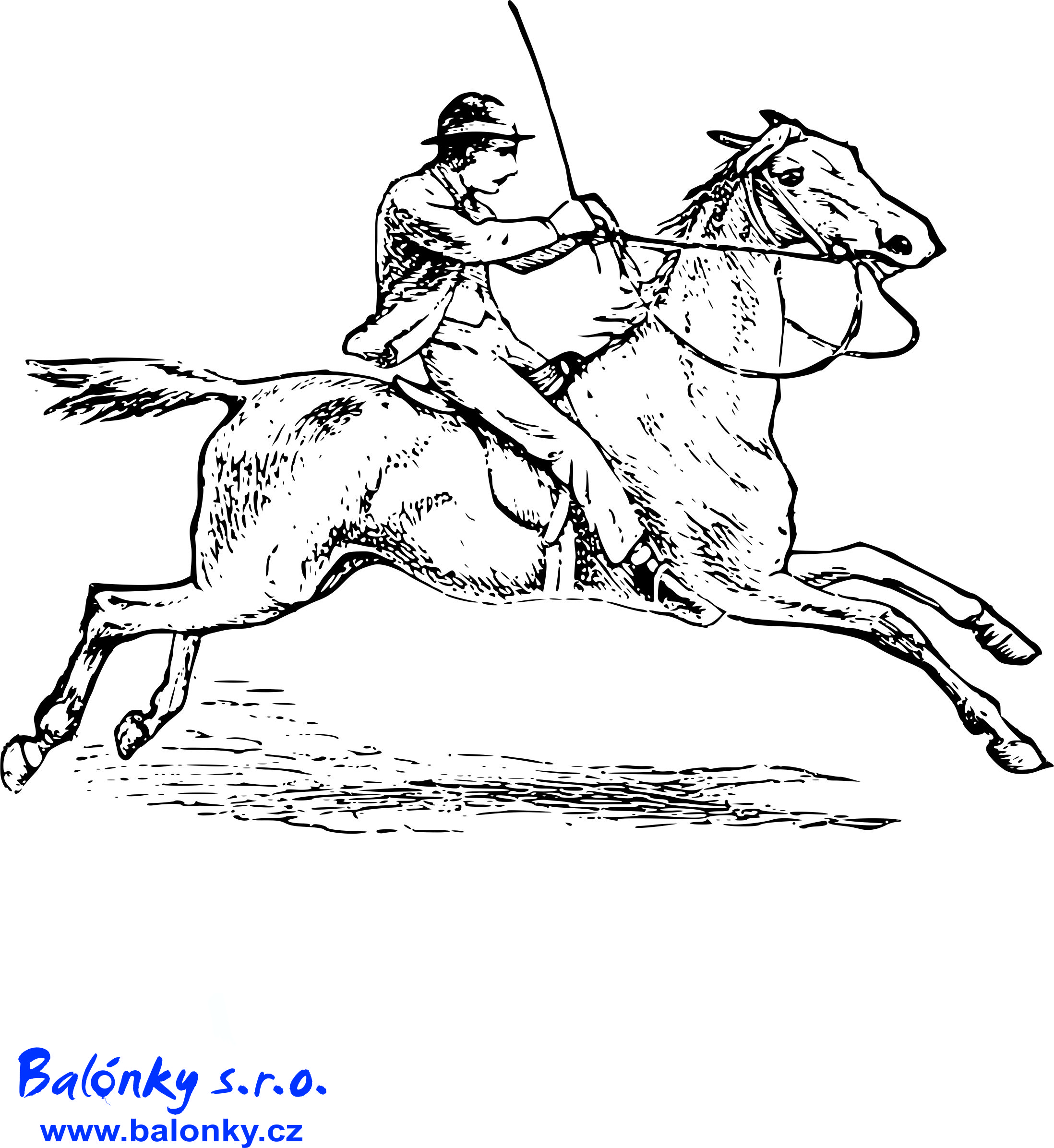Всадник на лошади рисовать